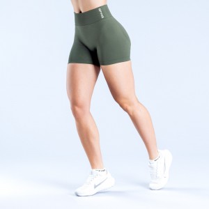 Dámské Shorts DFYNE Dynamic 4.5" Olivy Zelené | GSTBCJ952