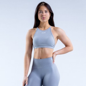 Dámské Sportovní Podprsenka DFYNE Dynamic High Neck Backless Světle Šedé | IDPVQN978