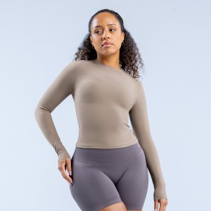 Dámské Top DFYNE Origin Fitted Long Sleeve Hnědožlutý | AFEVGM056