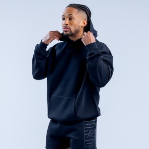 Pánské Mikina s Kapucí DFYNE Recharge Graphic Černé | YWCNTU296