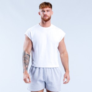 Pánské Tílko DFYNE Signature Crop Bílé | LQUDMJ495