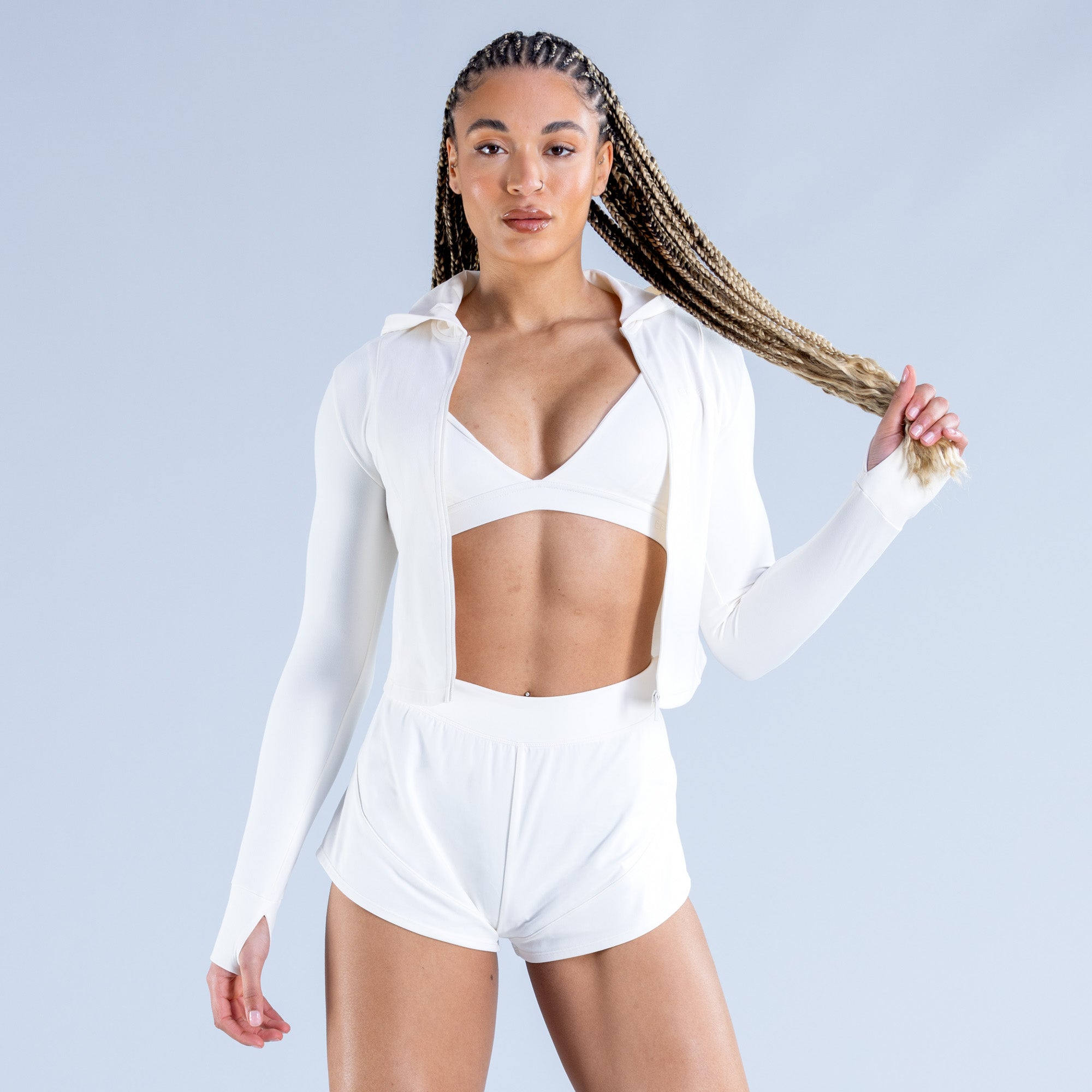 Dámské Bundy DFYNE Origin Zippy Bílé | URJIWT824