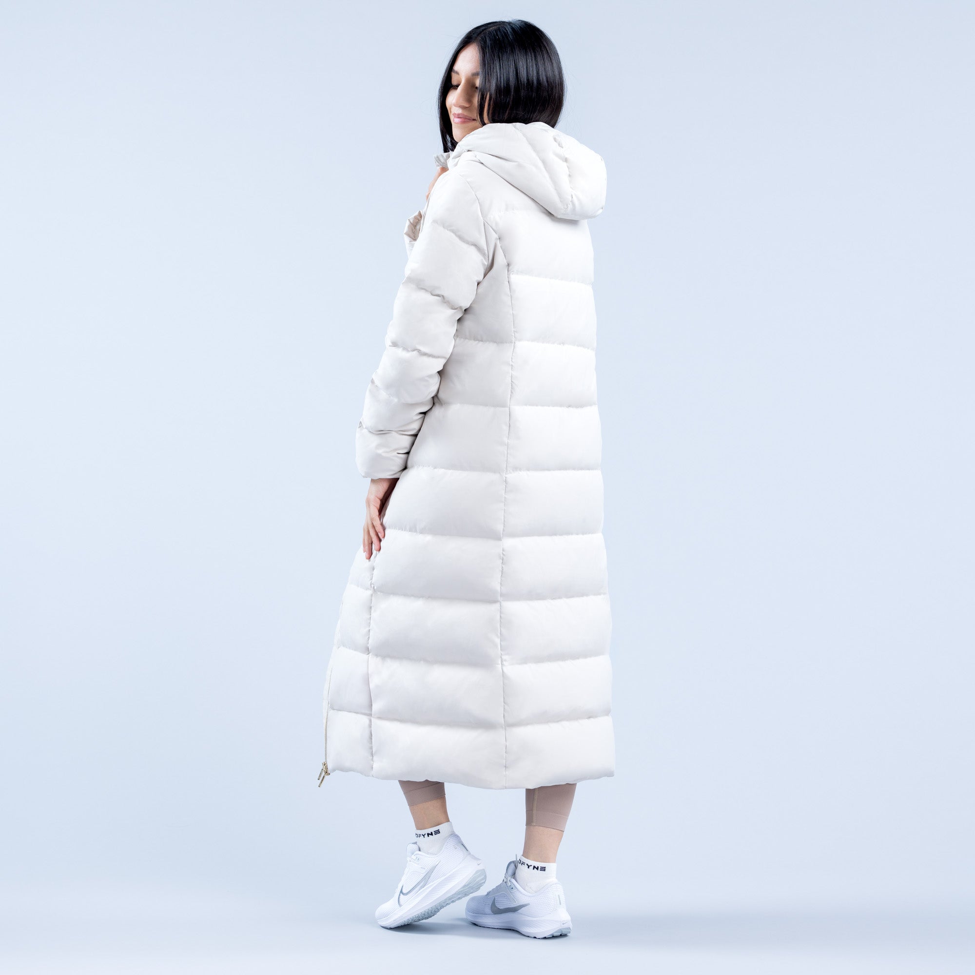 Dámské Bundy DFYNE Revive Long Down Bílé | AETZQJ609