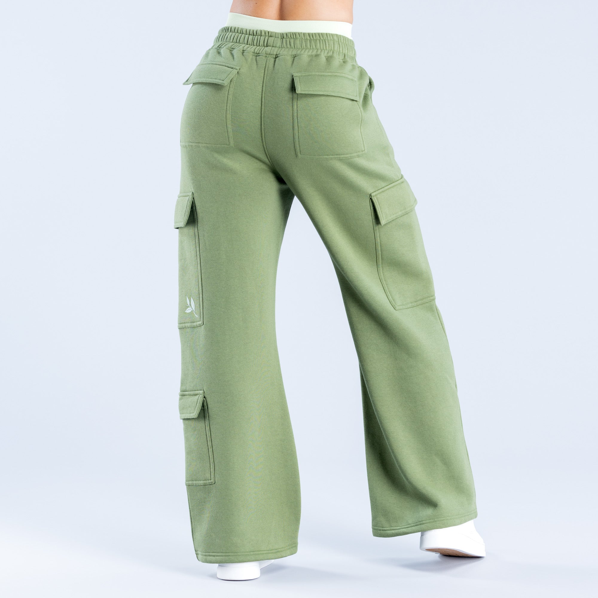 Dámské Jogger Kalhoty DFYNE Lanyi Edit Wide Leg Cargo Tmavě Zelene | SZNDMQ876