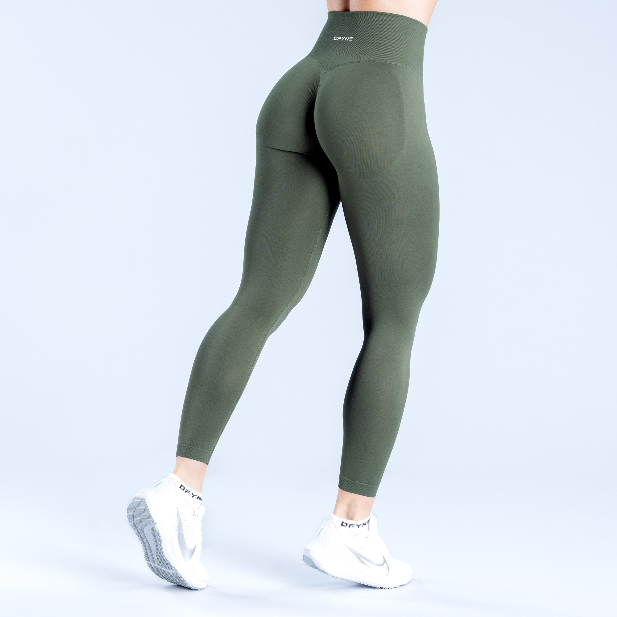 Dámské Leggings DFYNE Dynamic Olivy Zelené | FJLRDB957