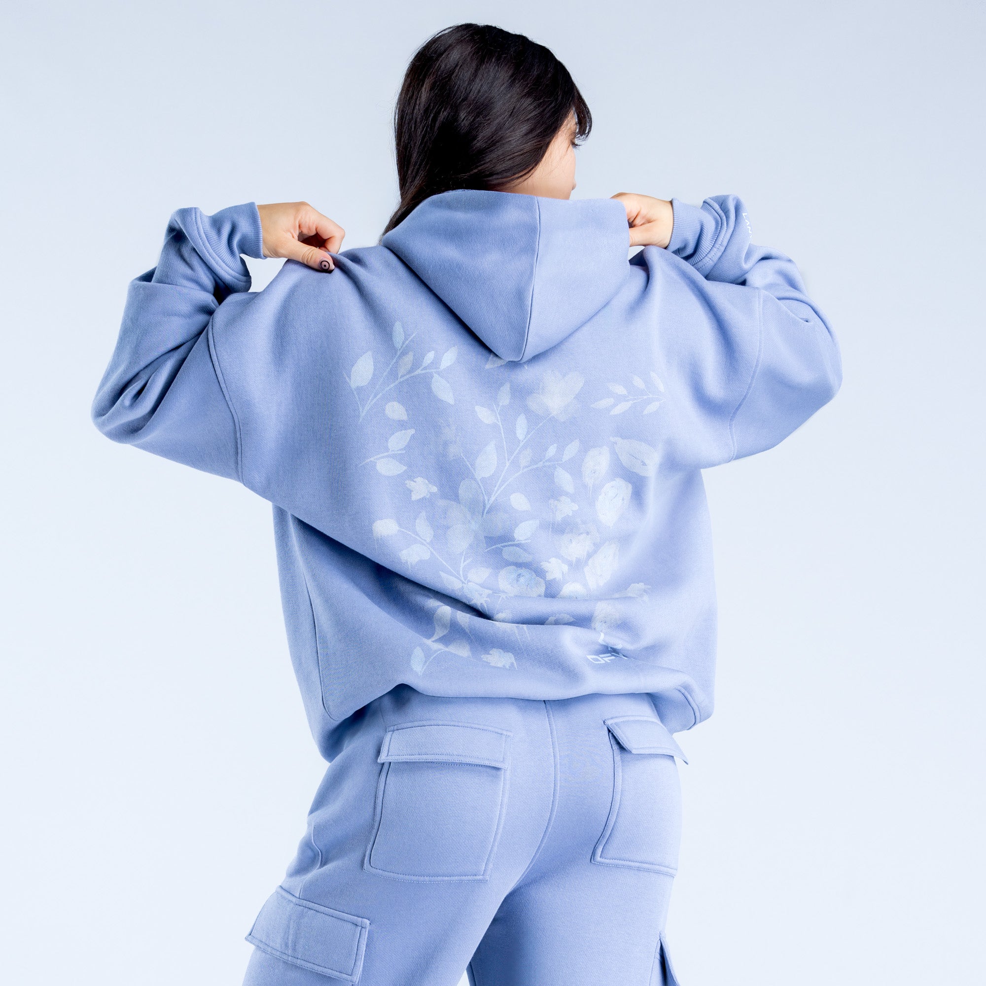 Dámské Mikina s Kapucí DFYNE Lanyi Edit Oversized Blankyt | JCIXUO834