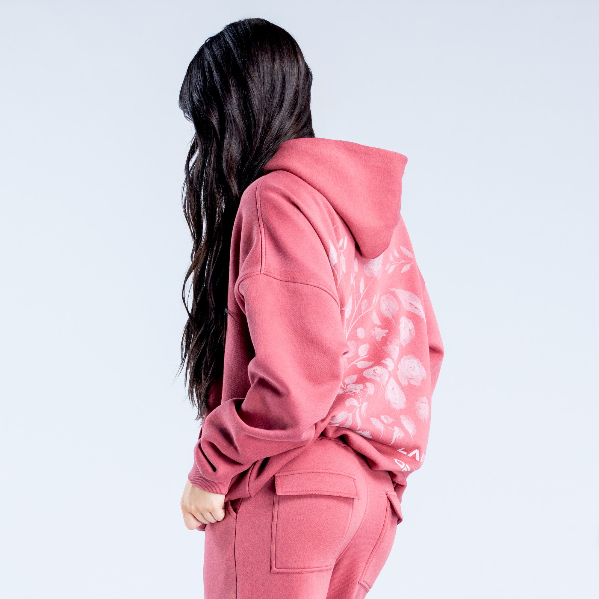 Dámské Mikina s Kapucí DFYNE Lanyi Edit Oversized Tmavě Růžové | PARXUD795