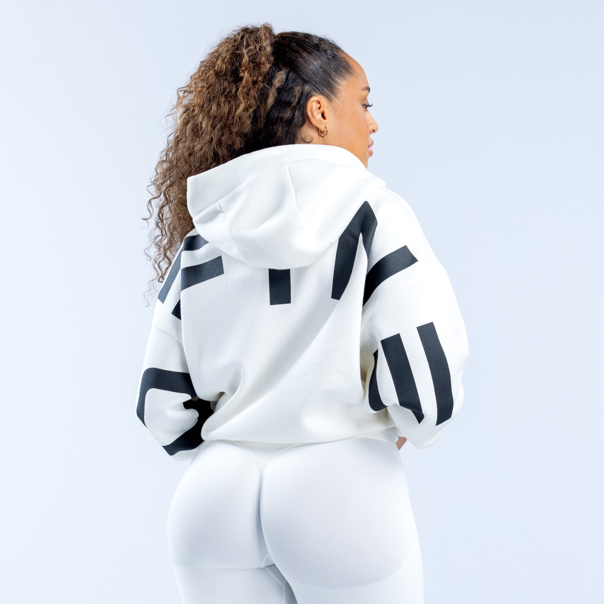 Dámské Mikina s Kapucí DFYNE Signature Bílé | QALKBT130