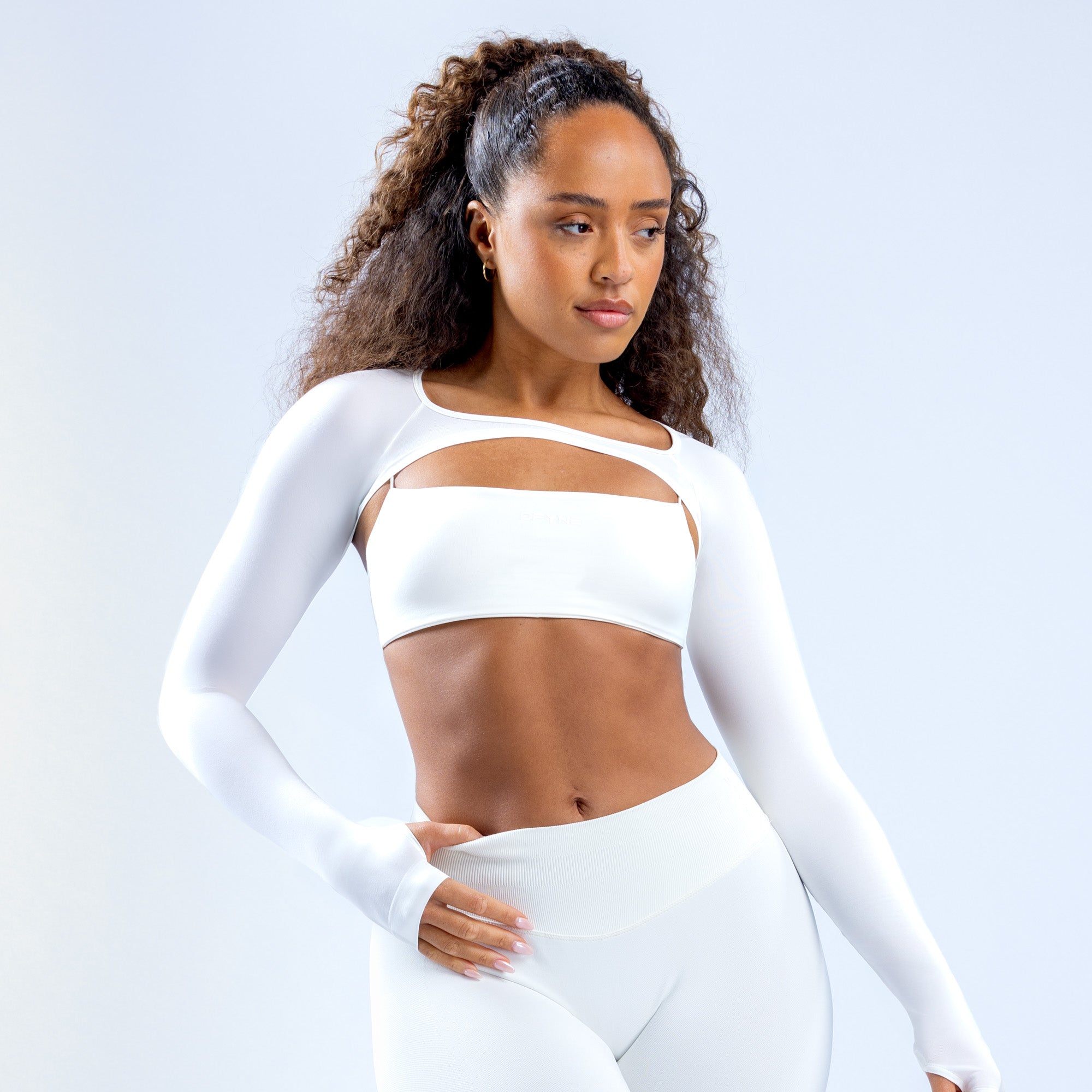 Dámské Shrug DFYNE Defy Long Sleeve Bílé | FPEODG750