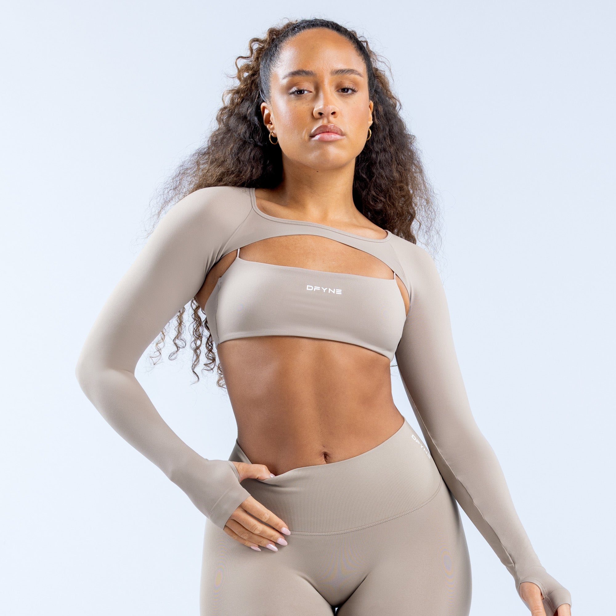 Dámské Shrug DFYNE Defy Long Sleeve Šedé | OQRSZH807