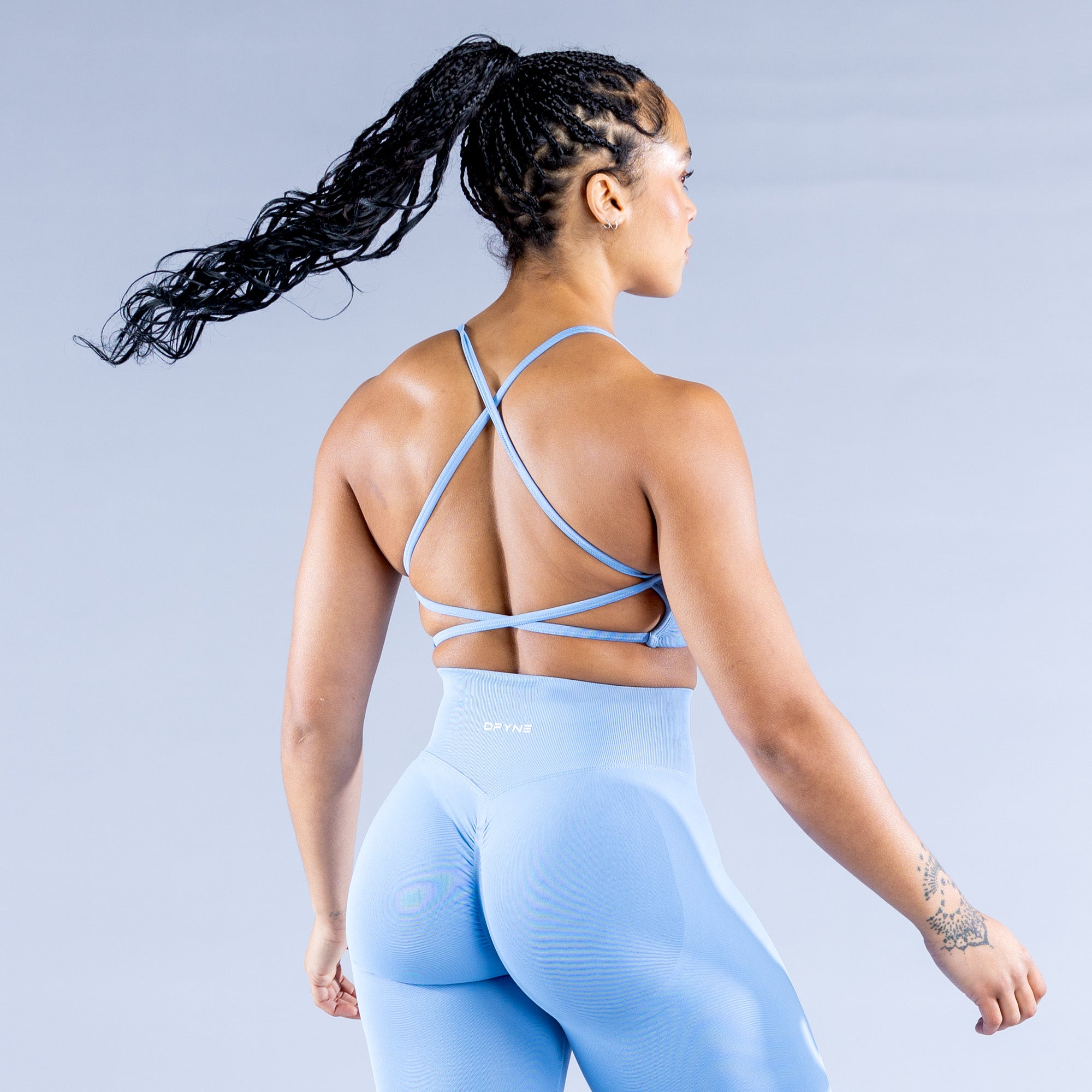 Dámské Sportovní Podprsenka DFYNE Dynamic Backless Blankyt | ZWEVXK943