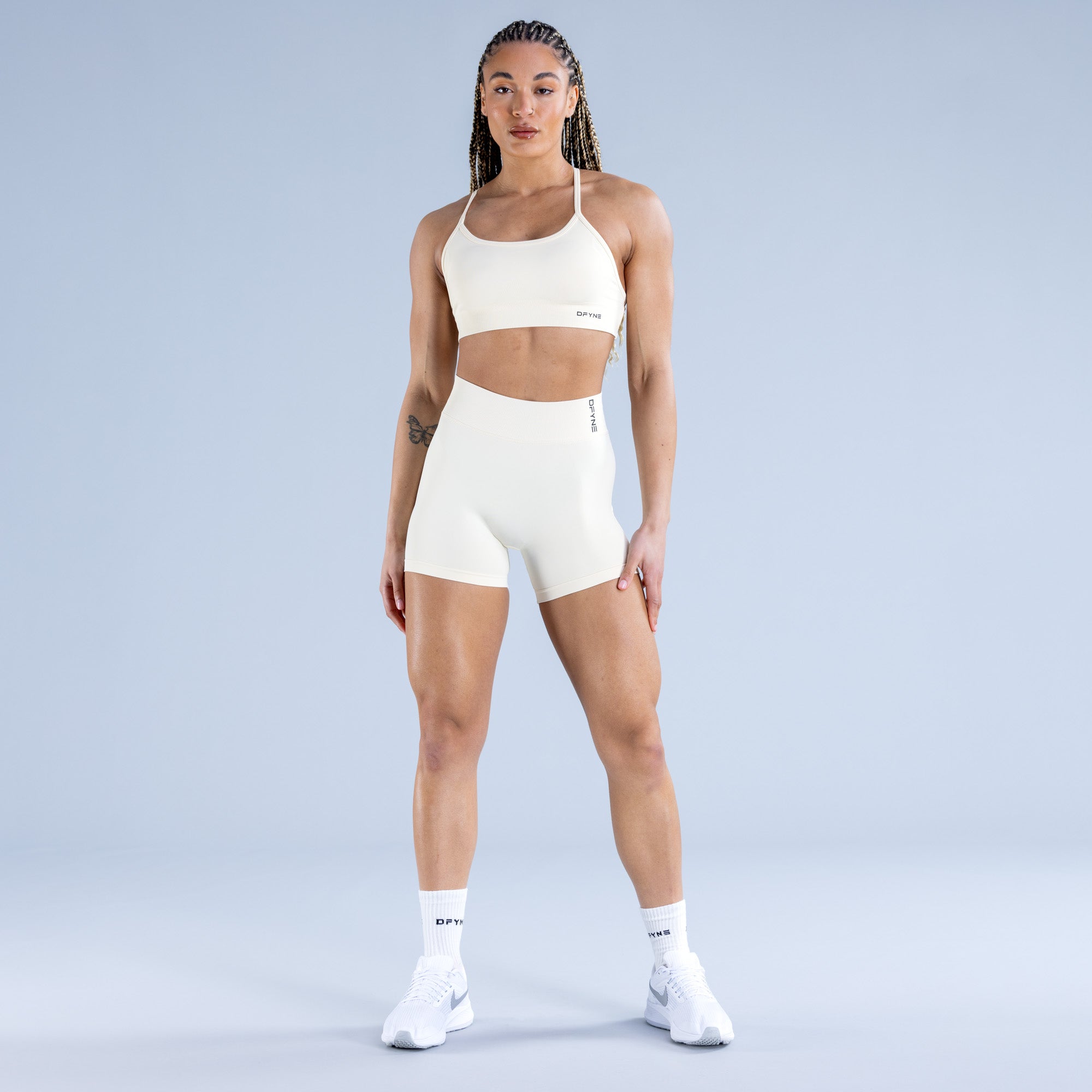 Dámské Sportovní Podprsenka DFYNE Dynamic Backless Bílé | PMAFNU248