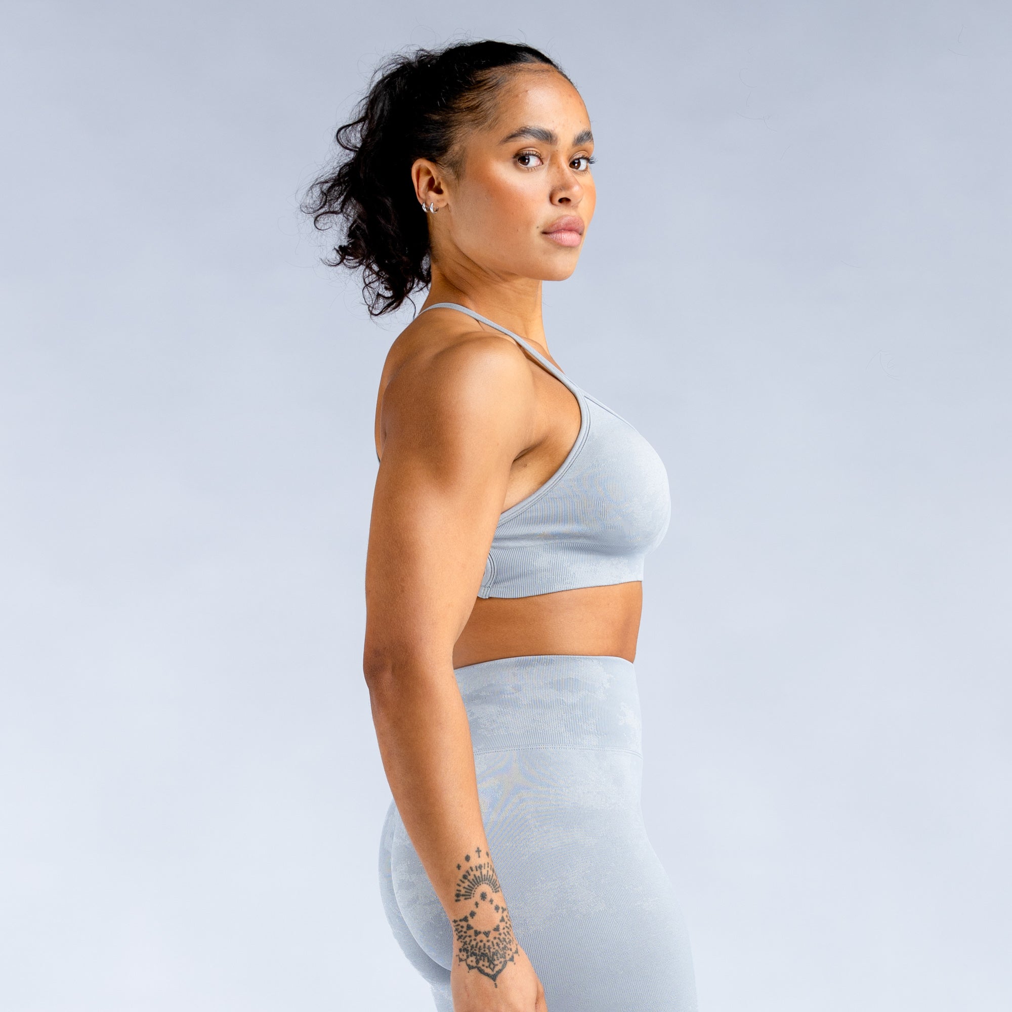 Dámské Sportovní Podprsenka DFYNE Dynamic Mist Backless Světle Šedé Bílé | YBHFZW274