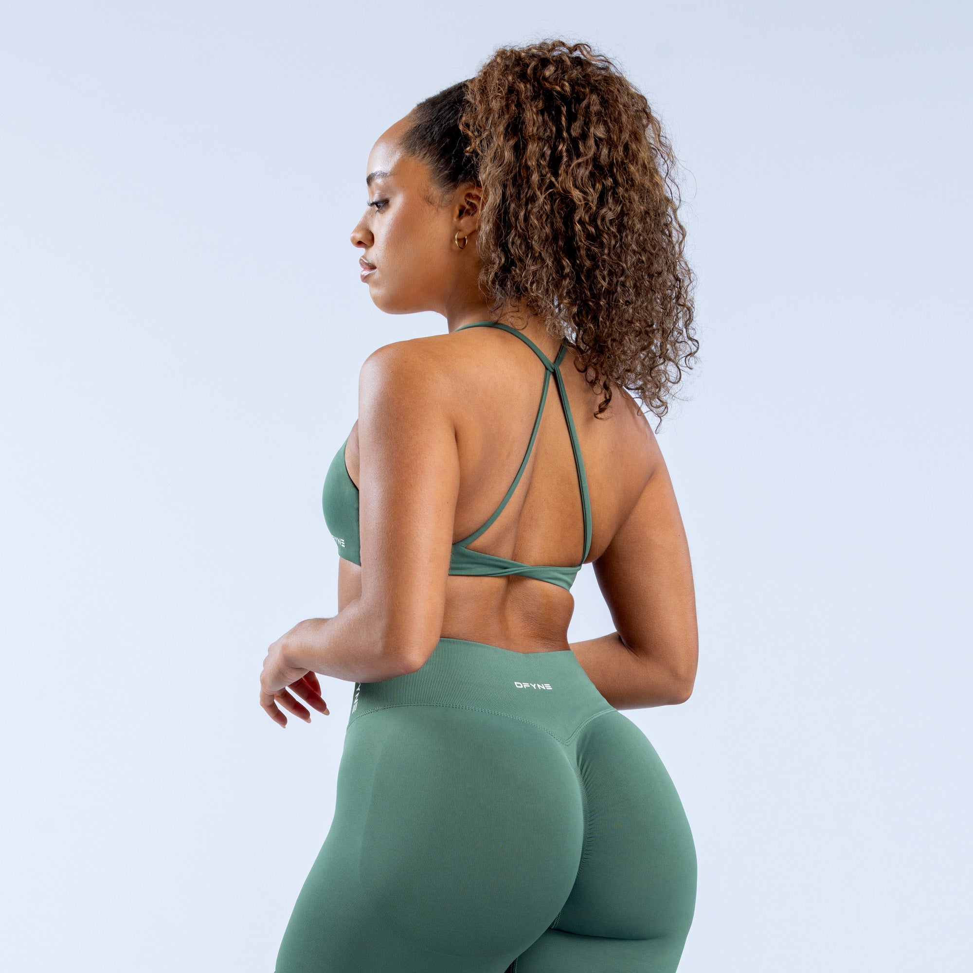 Dámské Sportovní Podprsenka DFYNE Dynamic Twist Back Zelene | TWMLPH456