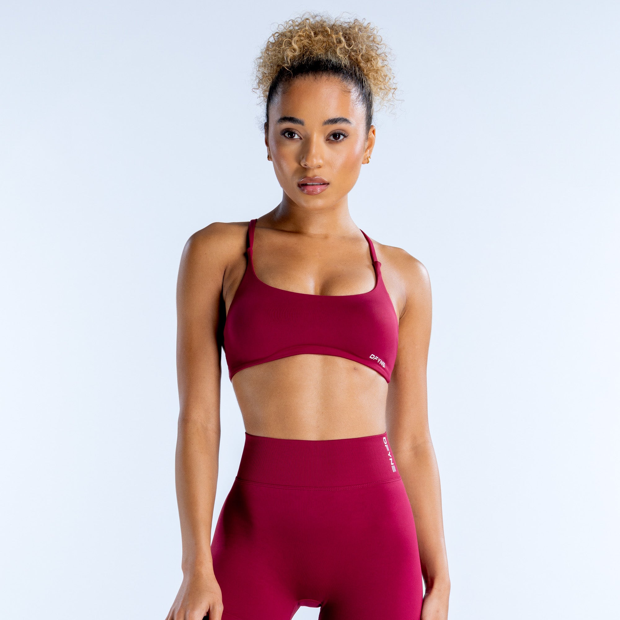 Dámské Sportovní Podprsenka DFYNE Dynamic Twist Back Fuchsie | WAGKCE054