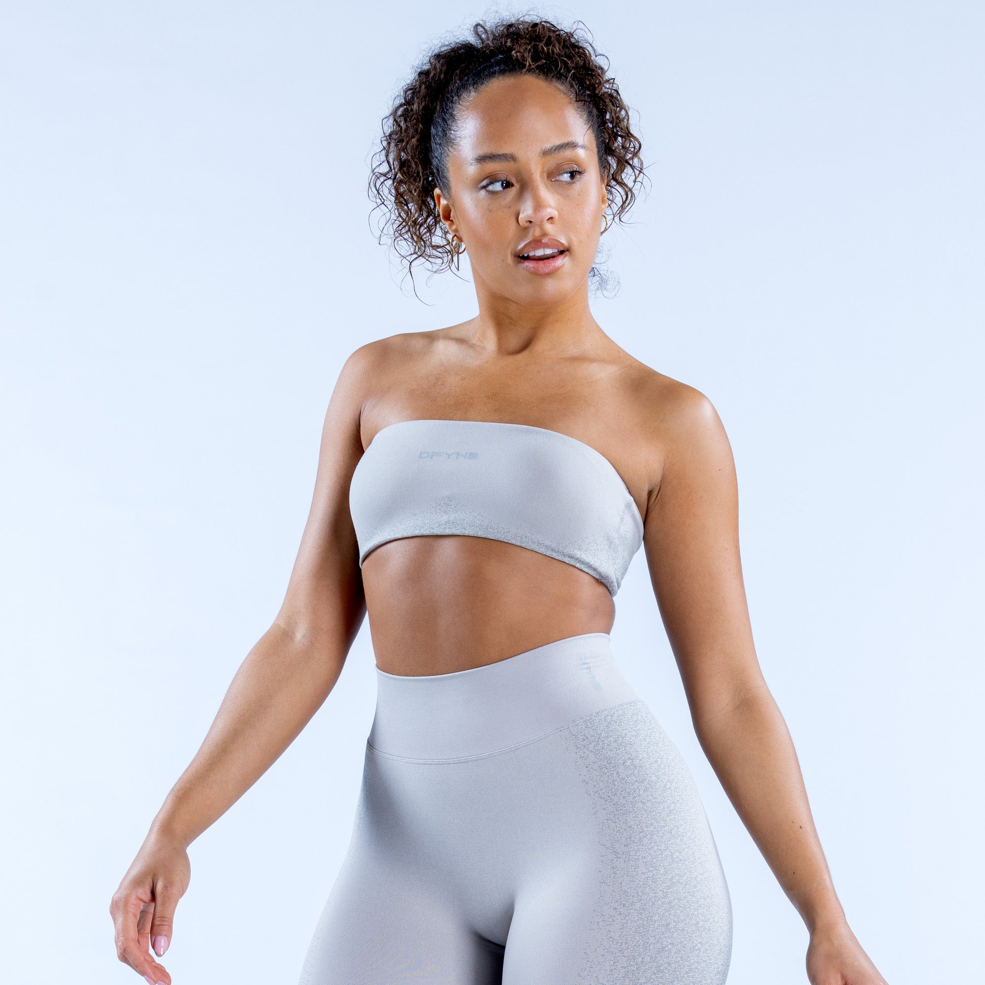 Dámské Sportovní Podprsenka DFYNE Ignite Bandeau Světle Šedé | KSOYMA573