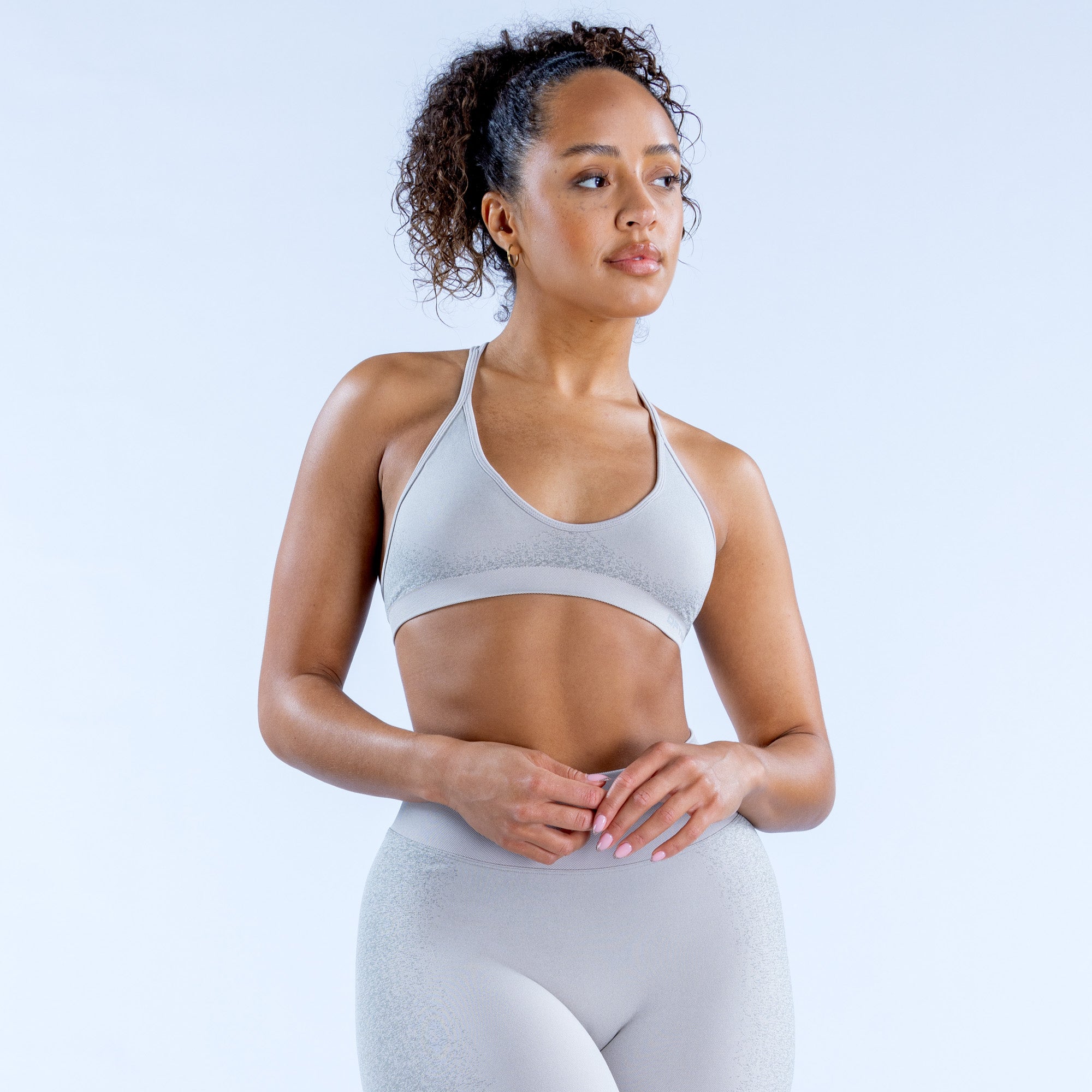 Dámské Sportovní Podprsenka DFYNE Ignite Cross Back Světle Šedé | BUNZHF238