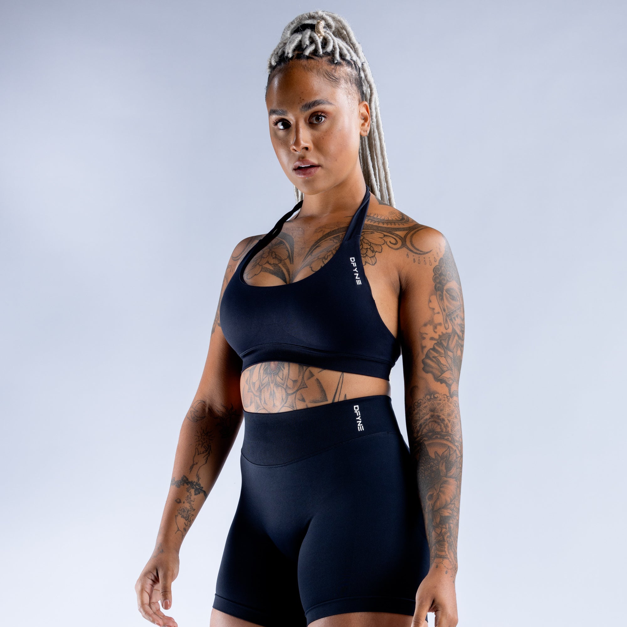 Dámské Sportovní Podprsenka DFYNE Impact Černé | TFESQH561