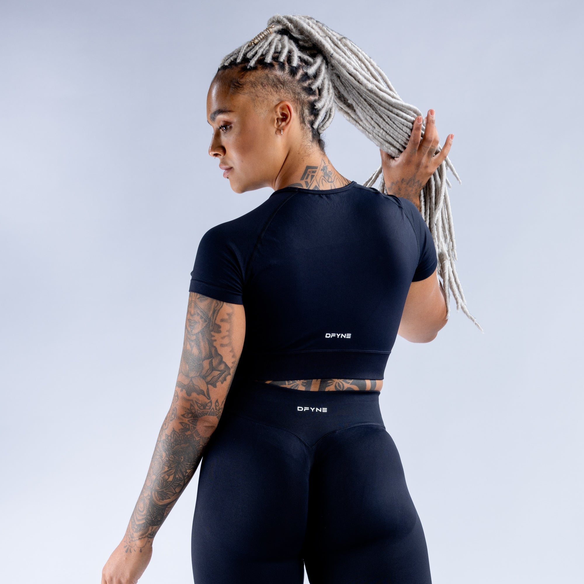 Dámské Top DFYNE Impact Crop Černé | CLKEIT932