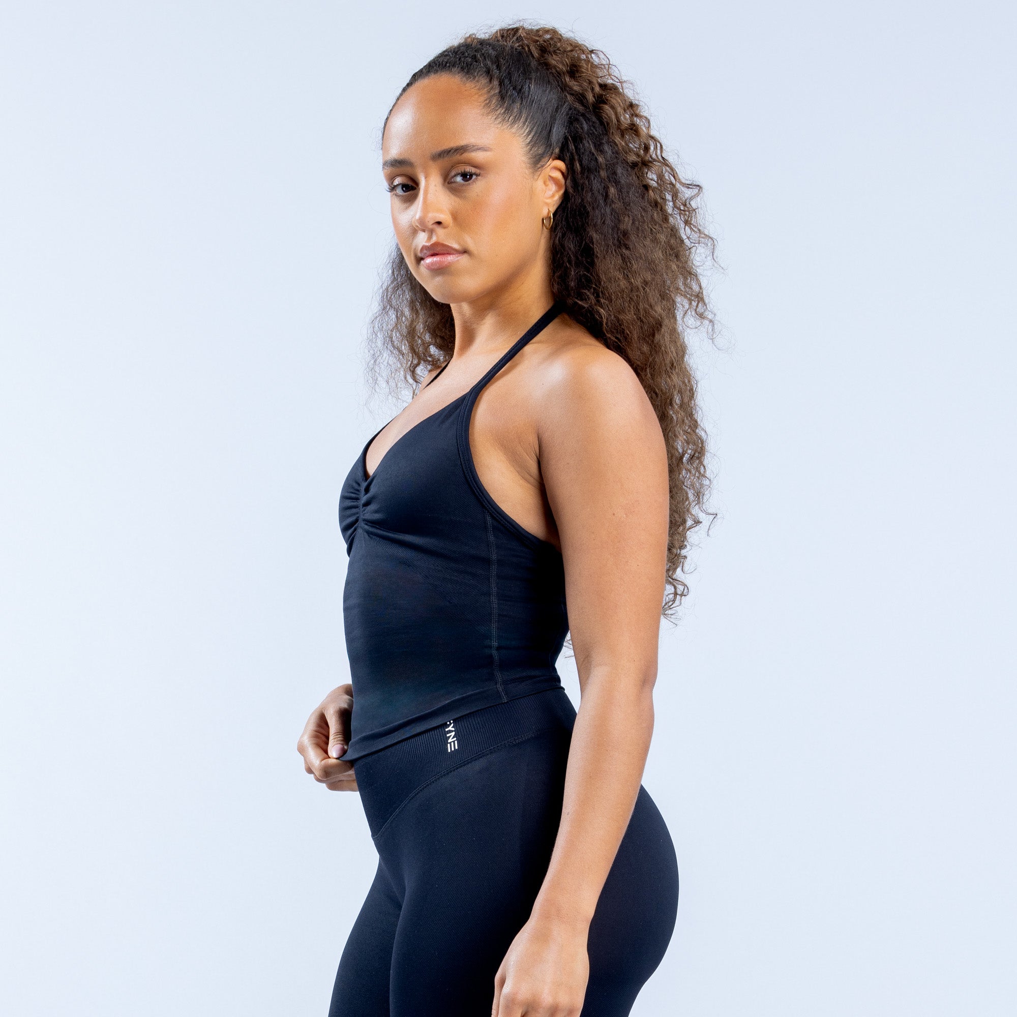 Dámské Top DFYNE Impact Longline Strappy Černé | JPOUBQ970