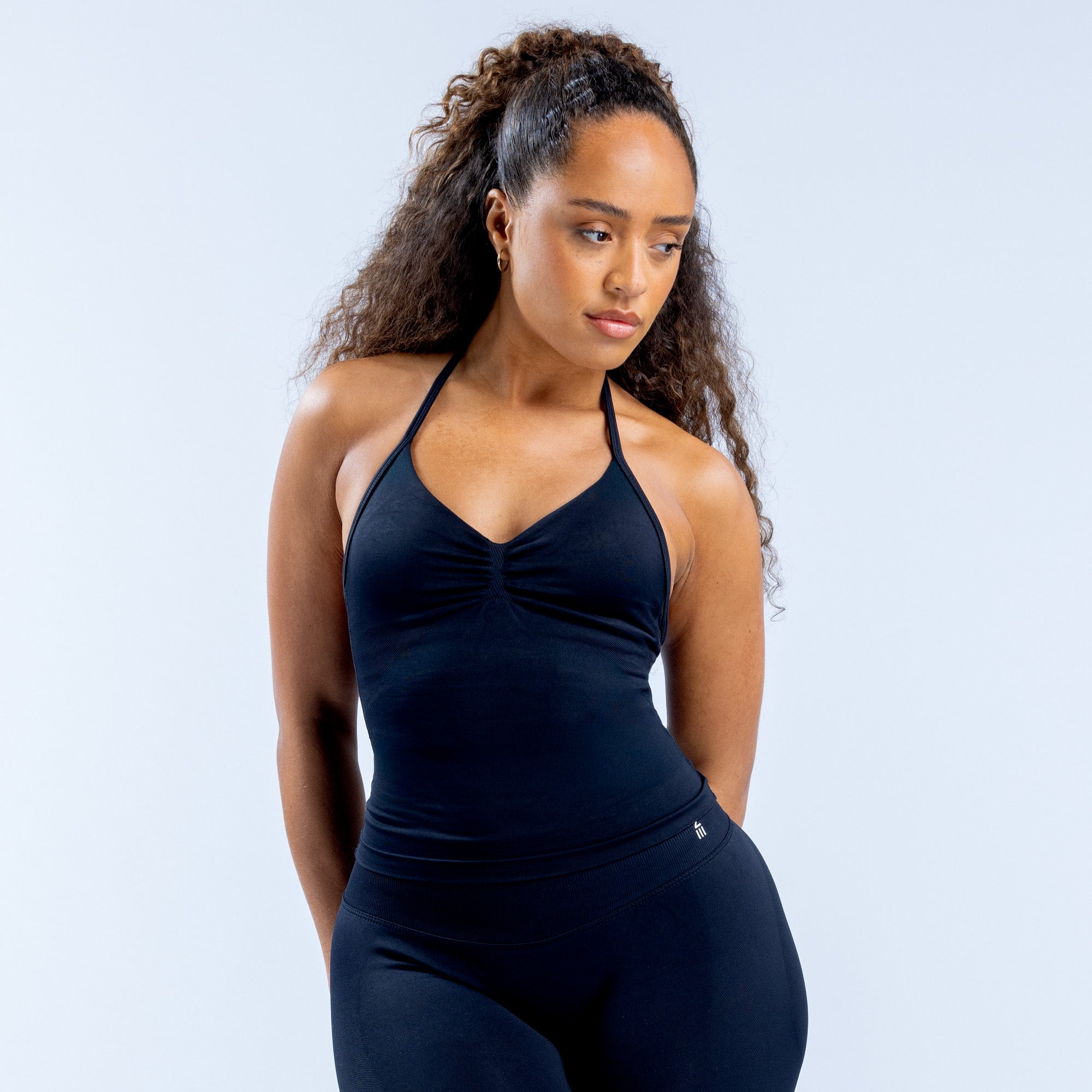 Dámské Top DFYNE Impact Longline Strappy Černé | JPOUBQ970