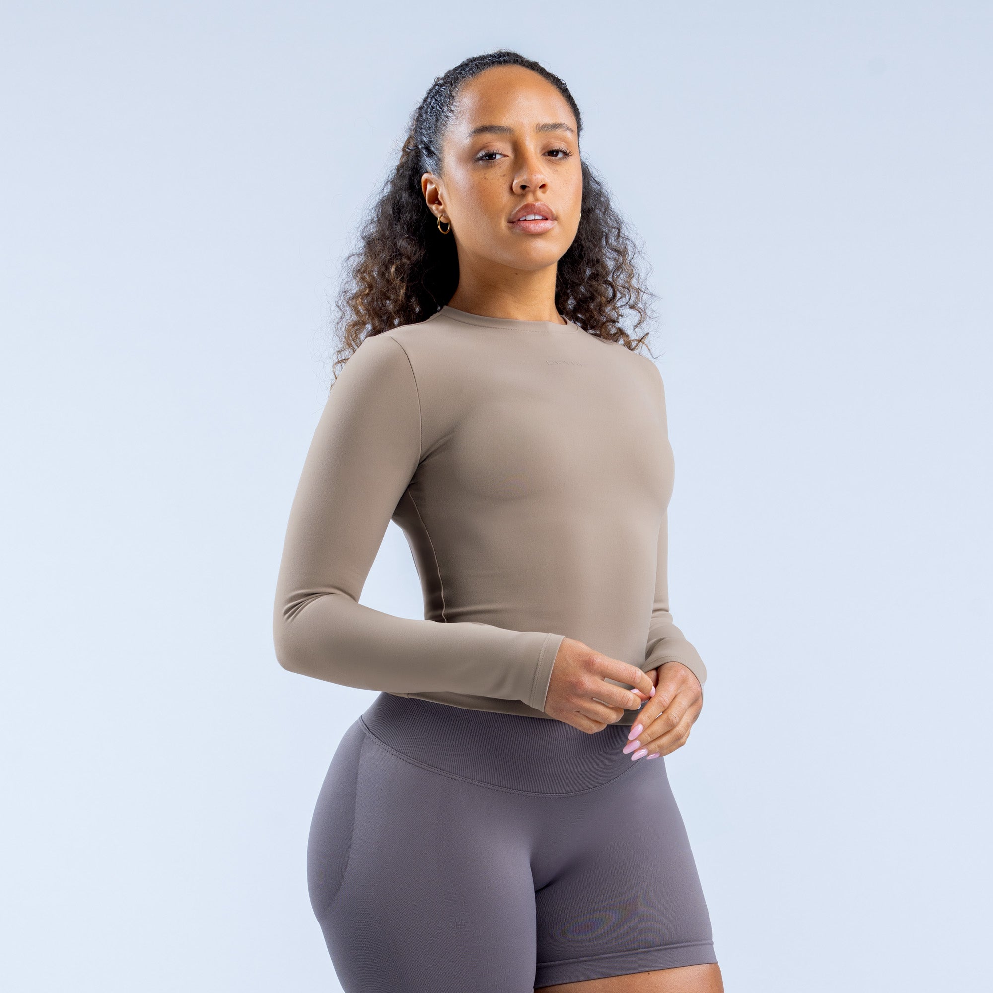 Dámské Top DFYNE Origin Fitted Long Sleeve Hnědožlutý | AFEVGM056