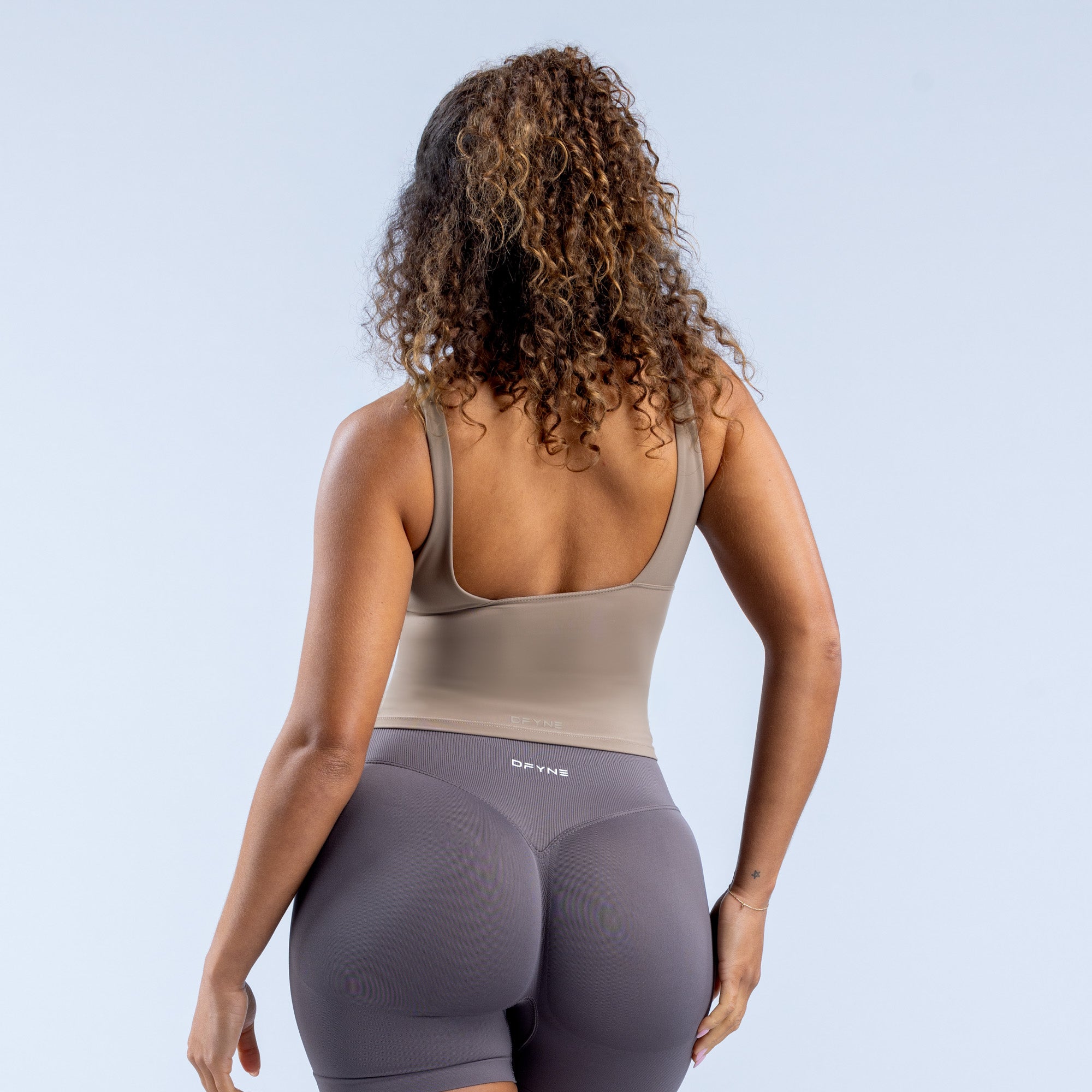 Dámské Top DFYNE Origin Minimal Sports Hnědožlutý | FWZPDB549