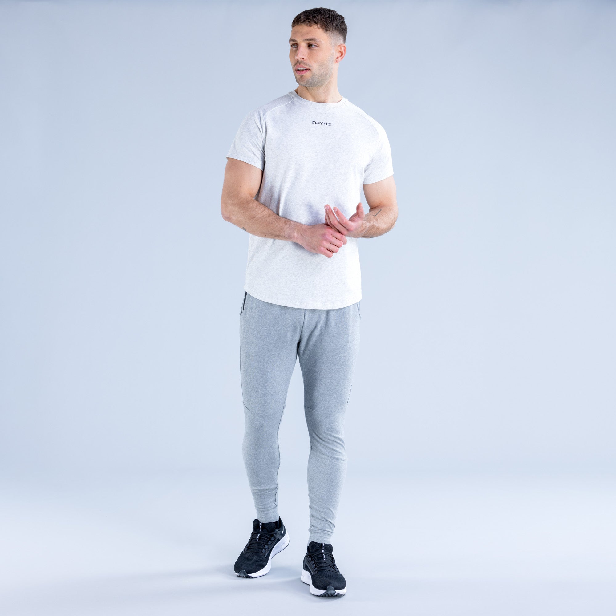 Pánské Jogger Kalhoty DFYNE Stealth Tapered Šedé | MZLQTF341