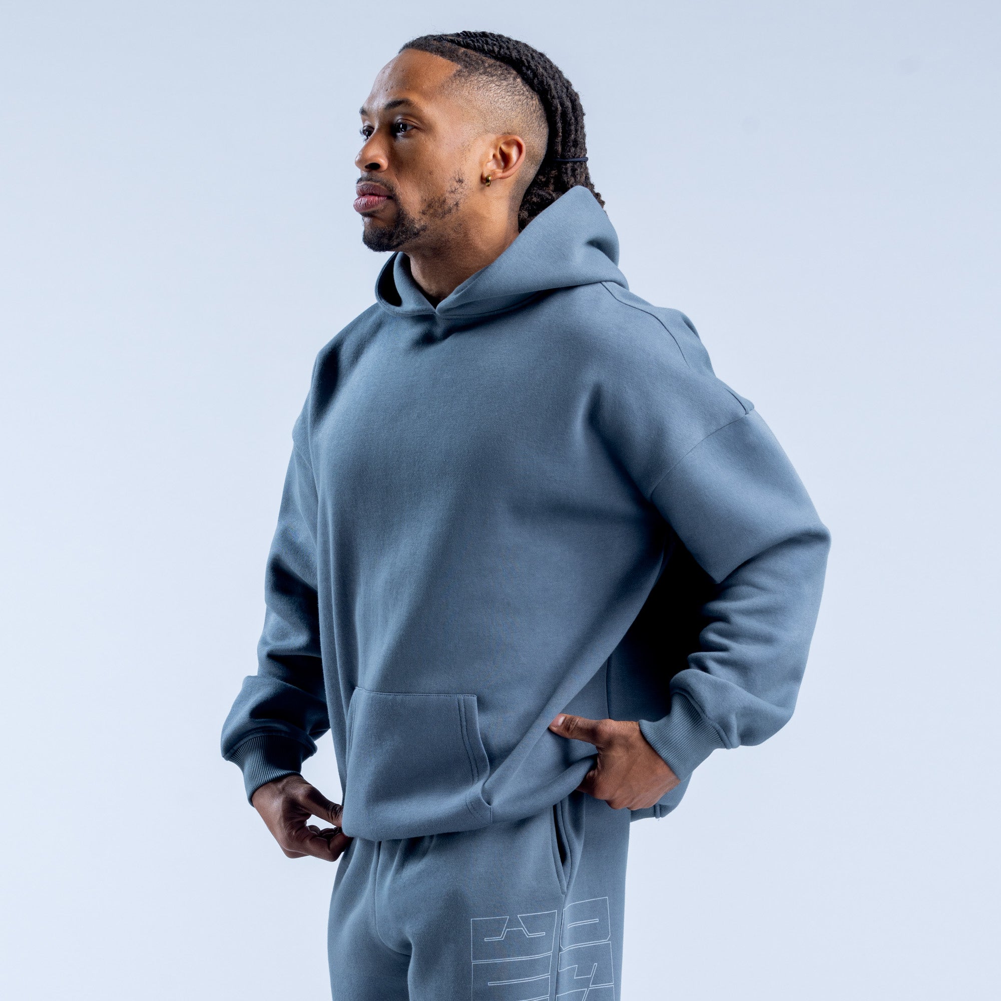 Pánské Mikina s Kapucí DFYNE Recharge Graphic Šedé | IUXCTL542