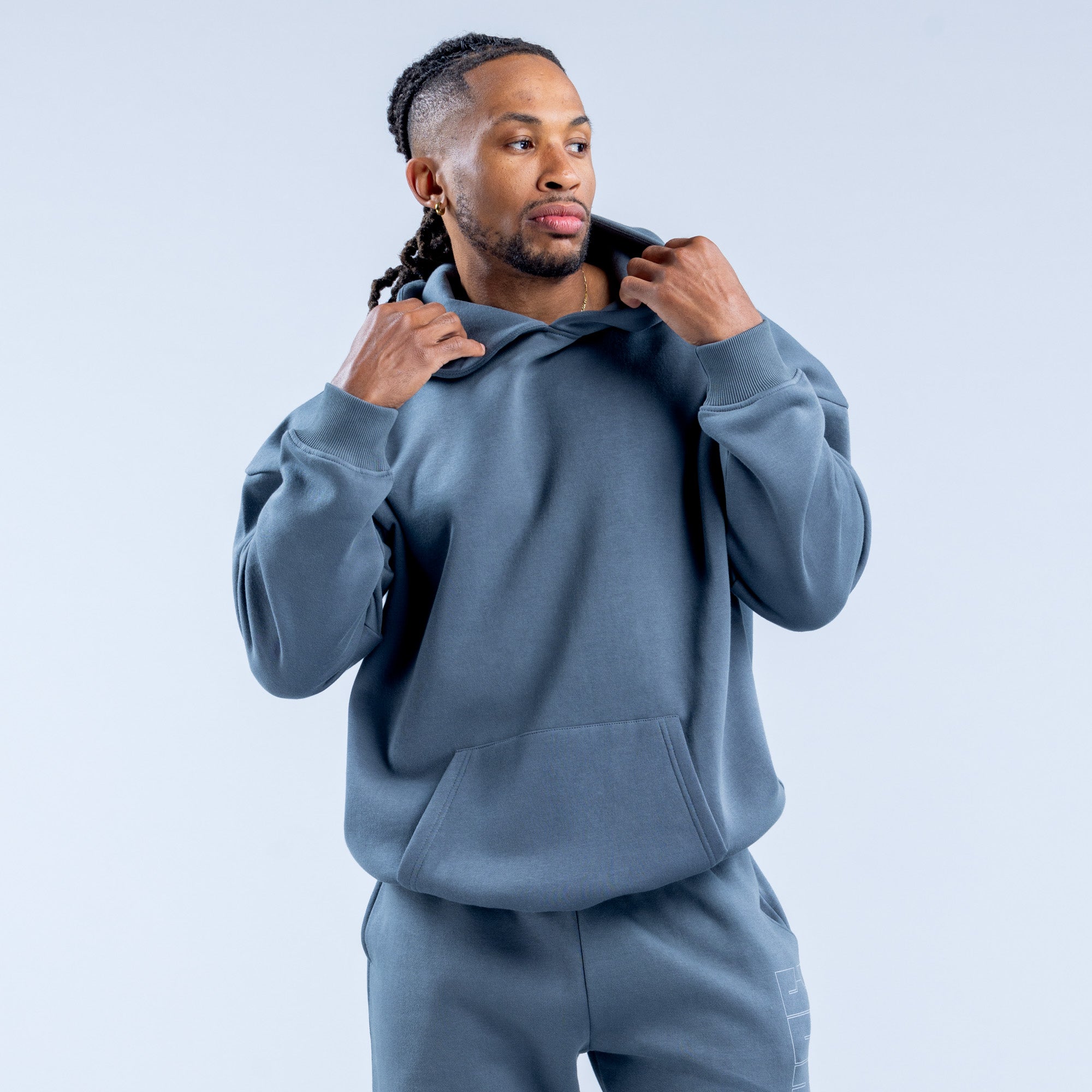 Pánské Mikina s Kapucí DFYNE Recharge Graphic Šedé | IUXCTL542