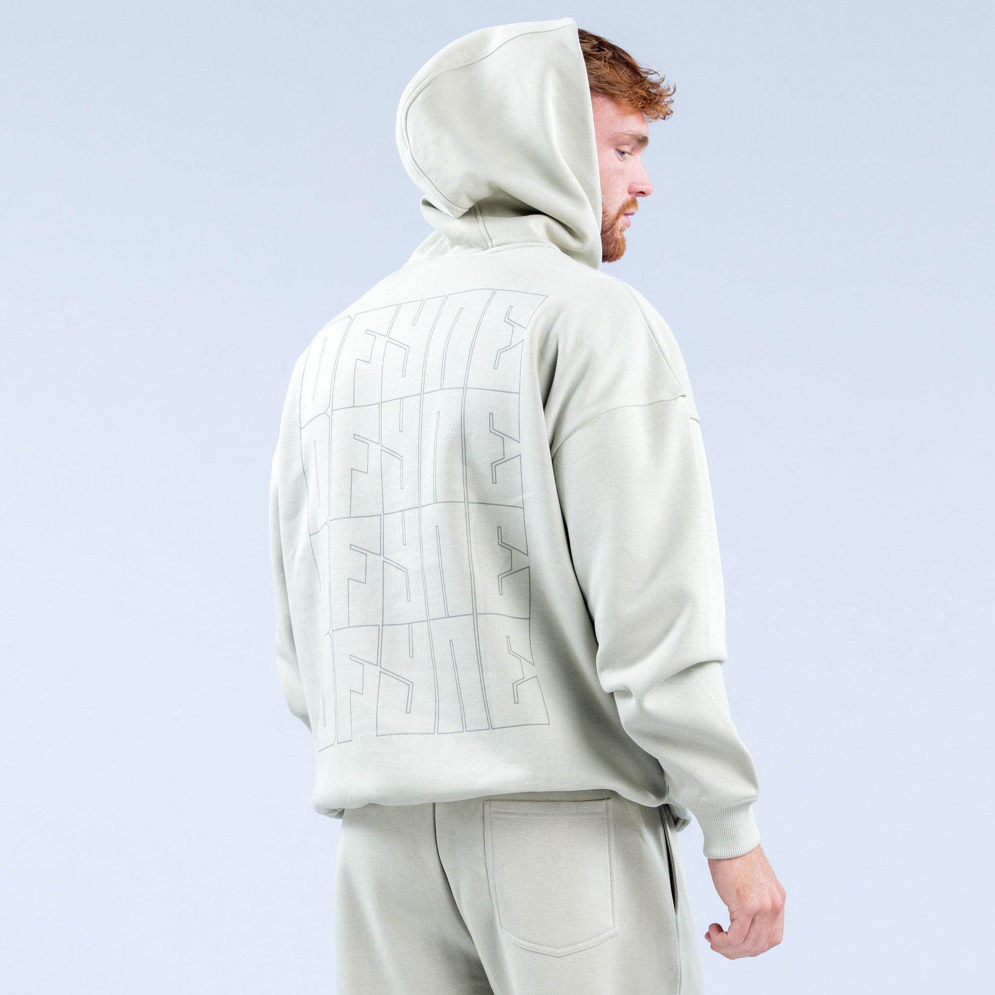 Pánské Mikina s Kapucí DFYNE Recharge Graphic Šedé | MBRQSV192