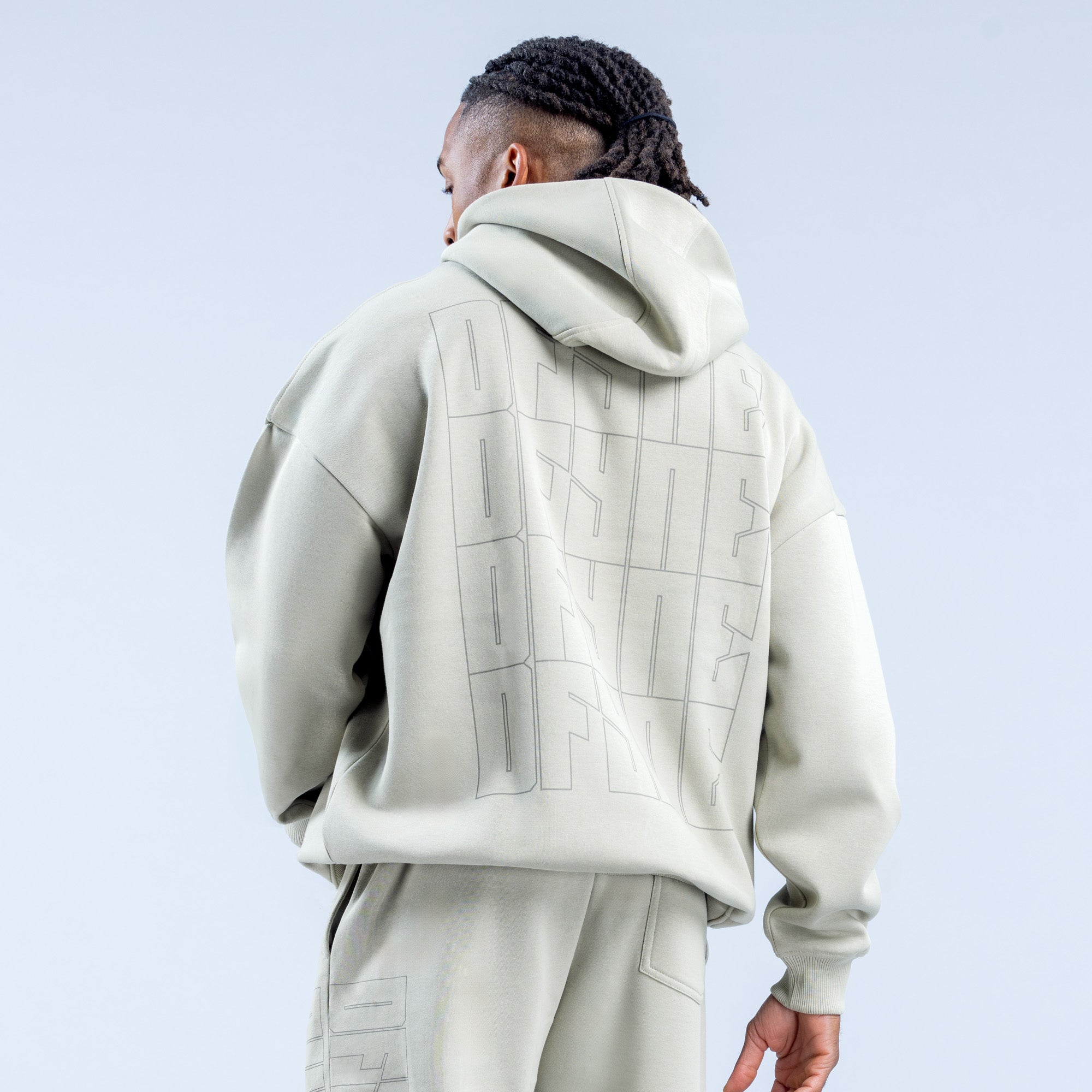 Pánské Mikina s Kapucí DFYNE Recharge Graphic Šedé | MBRQSV192