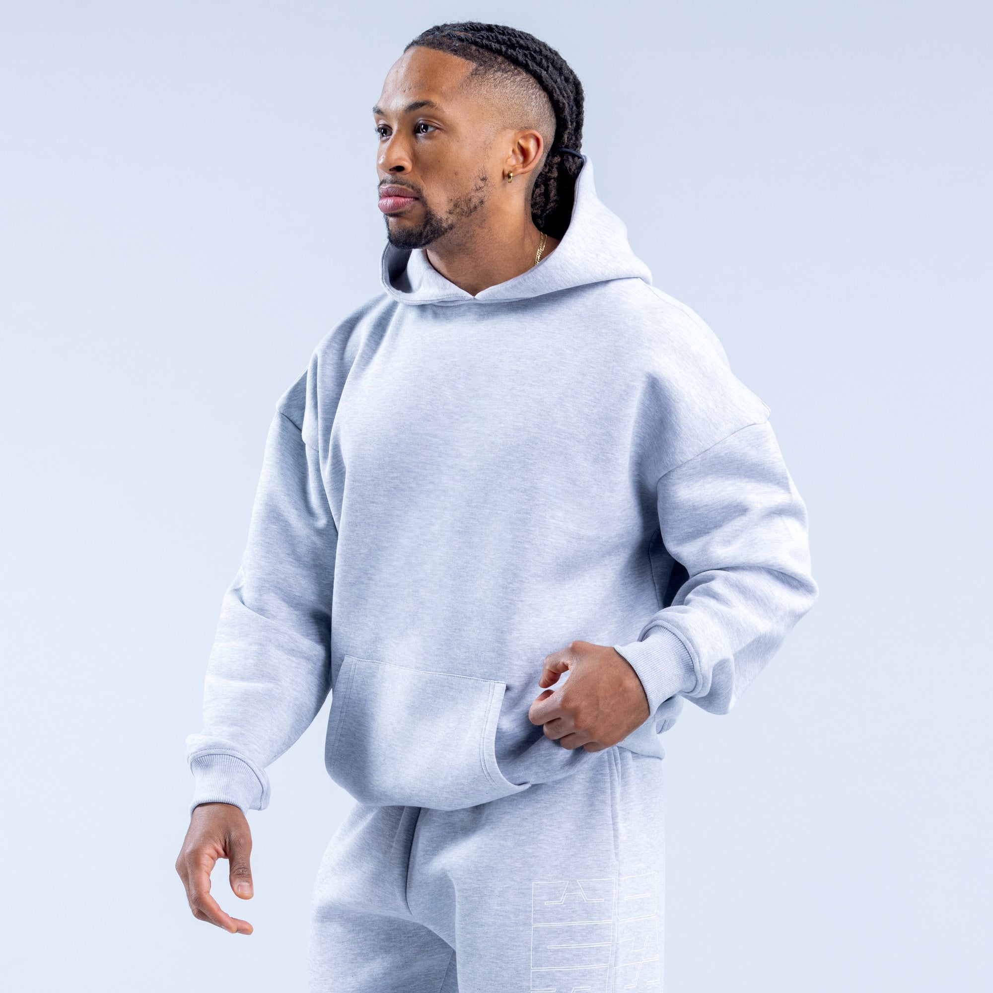 Pánské Mikina s Kapucí DFYNE Recharge Graphic Šedé | BLJOYH367