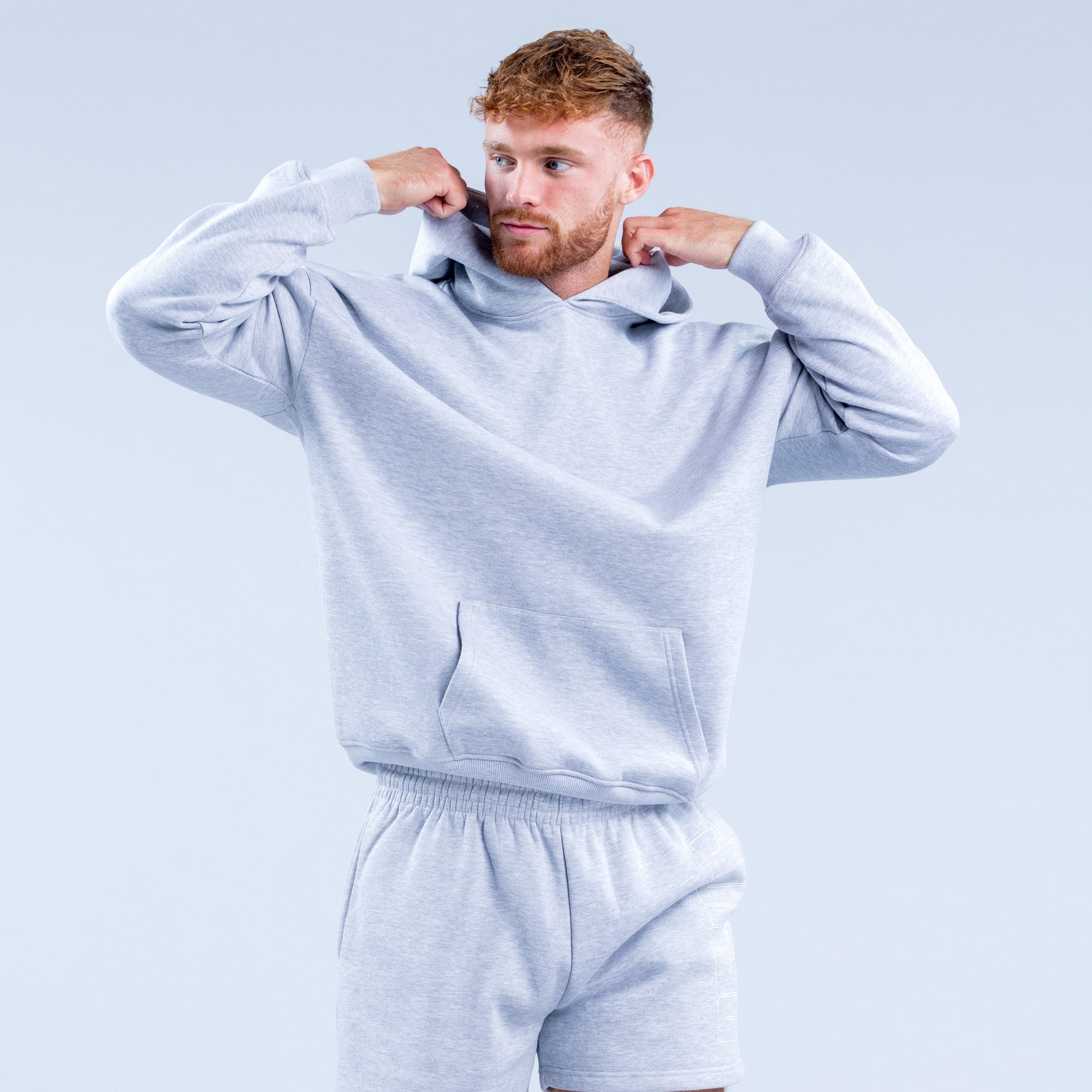 Pánské Mikina s Kapucí DFYNE Recharge Graphic Šedé | BLJOYH367