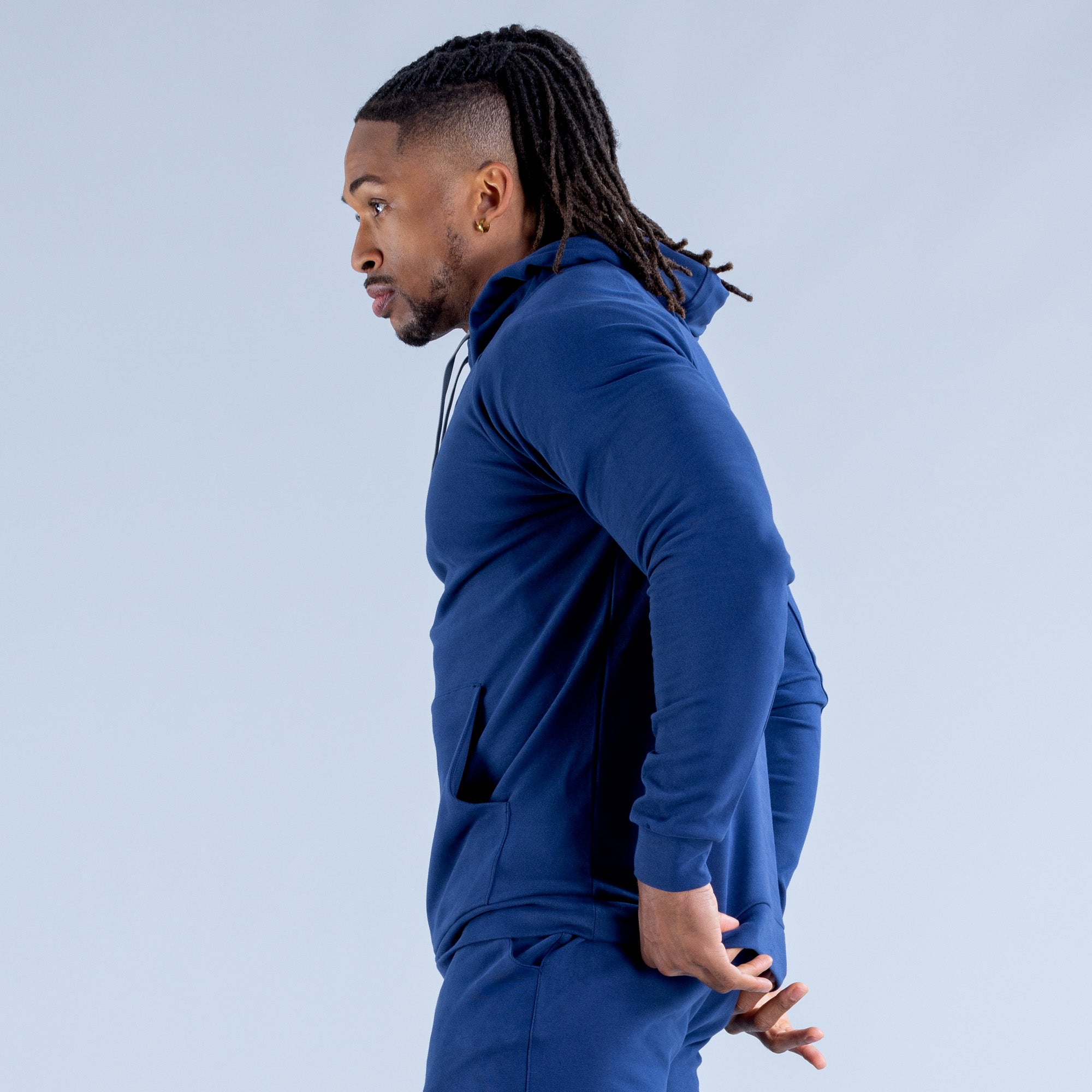 Pánské Mikina s Kapucí DFYNE Stealth Midweight Blankyt | DVURAO648