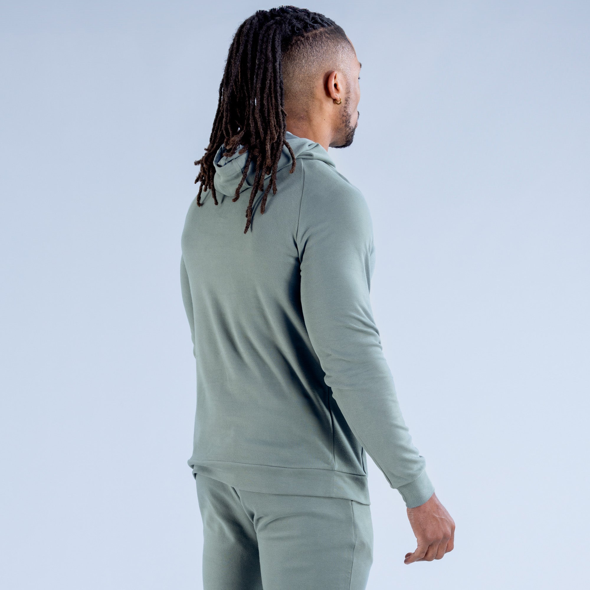 Pánské Mikina s Kapucí DFYNE Stealth Midweight Olivy Zelené | HRSGJL805