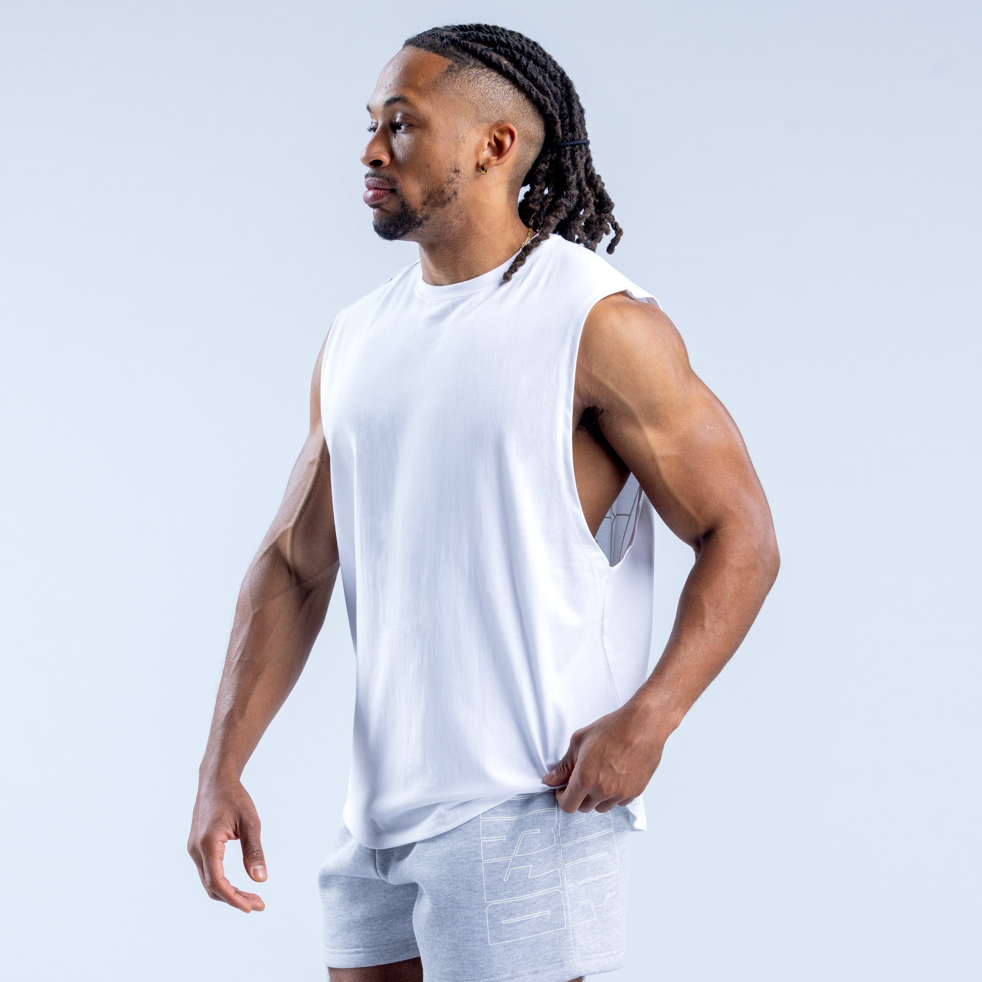 Pánské Tílko DFYNE Recharge Graphic Bílé | XYBMQV468