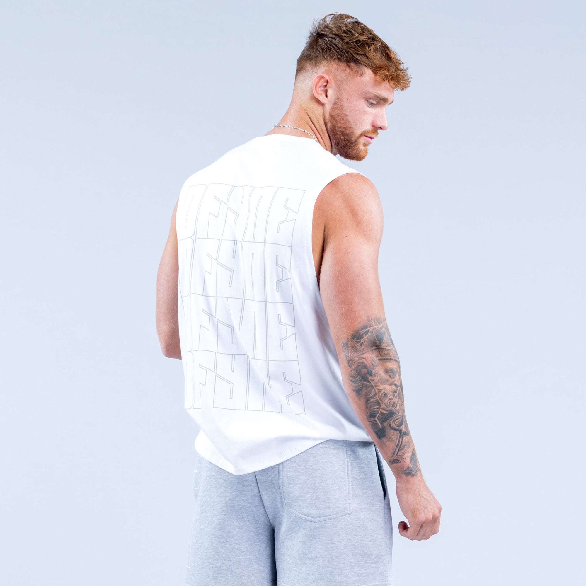 Pánské Tílko DFYNE Recharge Graphic Bílé | XYBMQV468