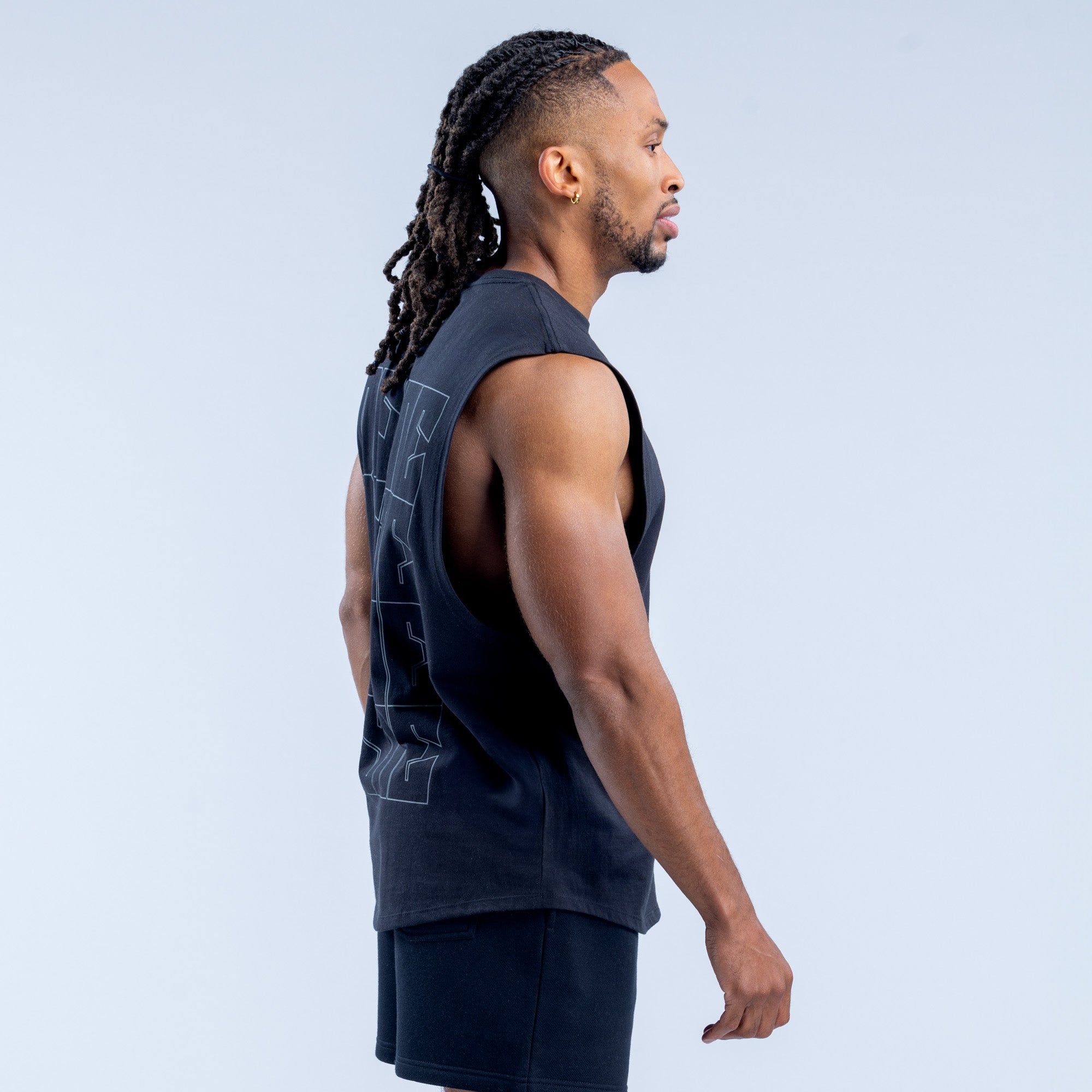 Pánské Tílko DFYNE Recharge Graphic Černé | GHVOIP673