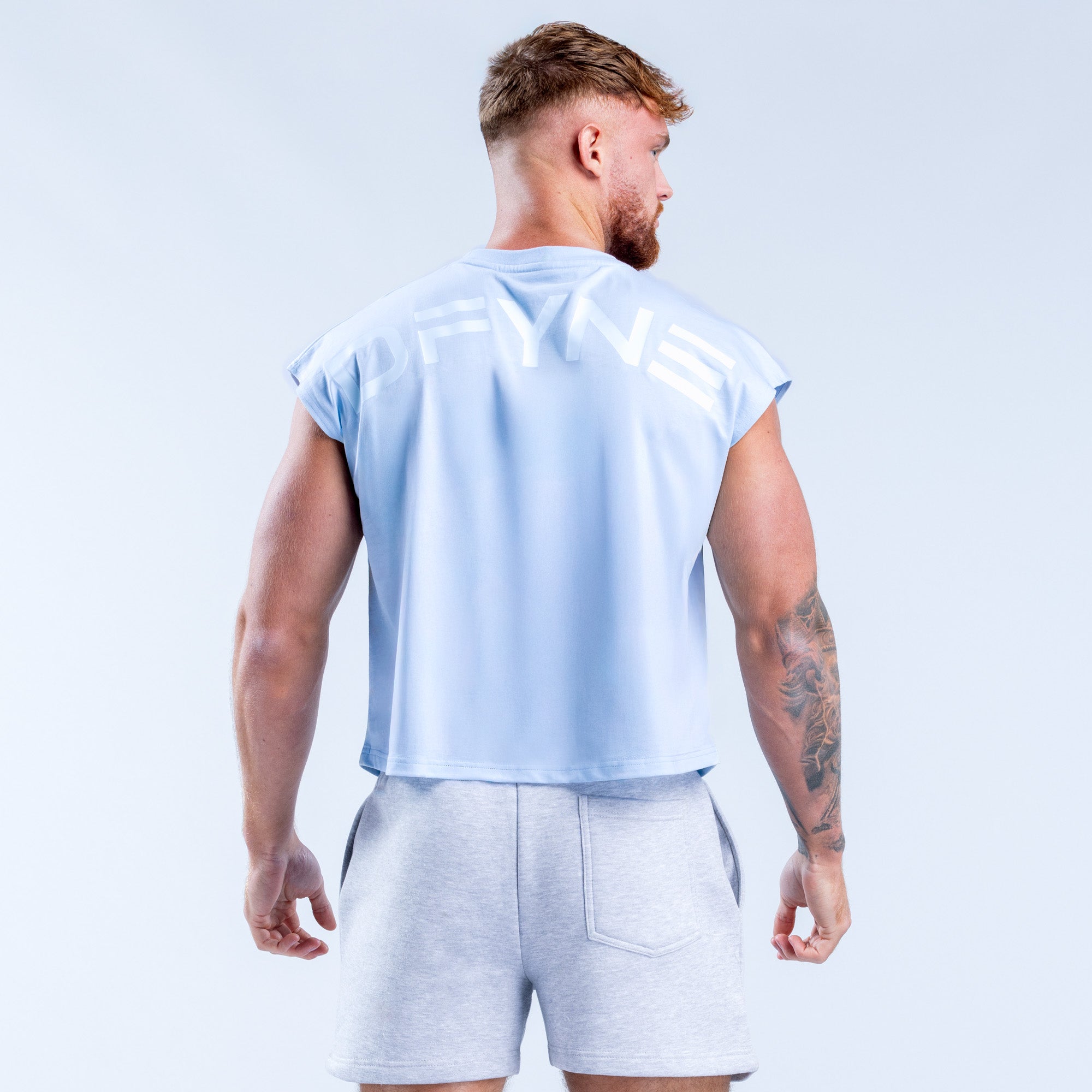 Pánské Tílko DFYNE Signature Crop Blankyt | GMQULX394