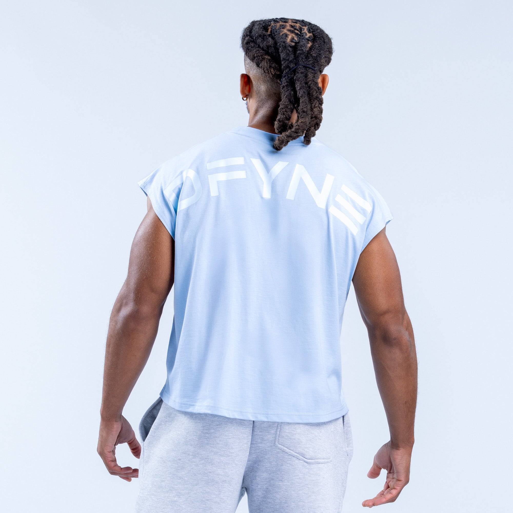 Pánské Tílko DFYNE Signature Crop Blankyt | GMQULX394