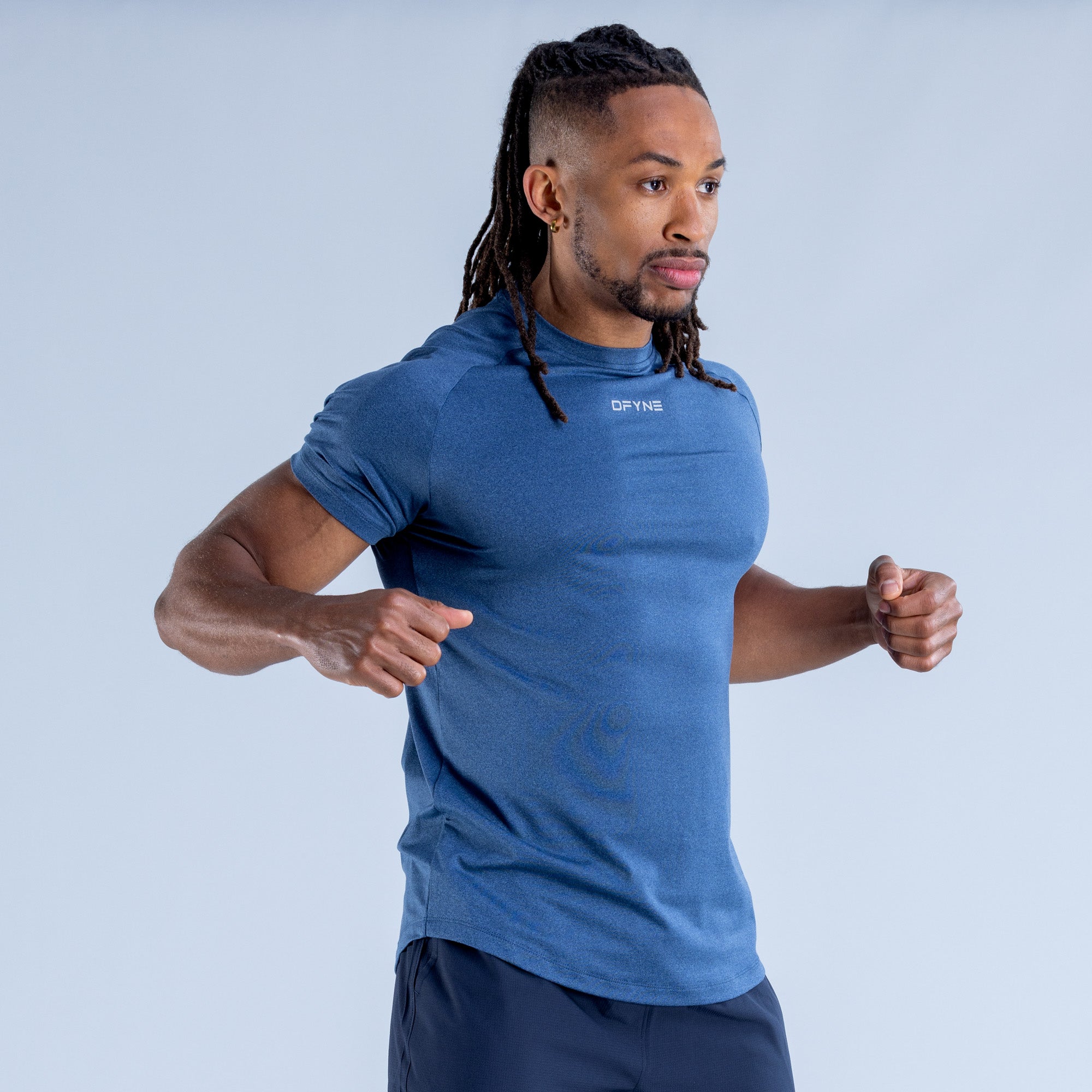 Pánské Tričko DFYNE Stealth Training Blankyt | KVDIZR807