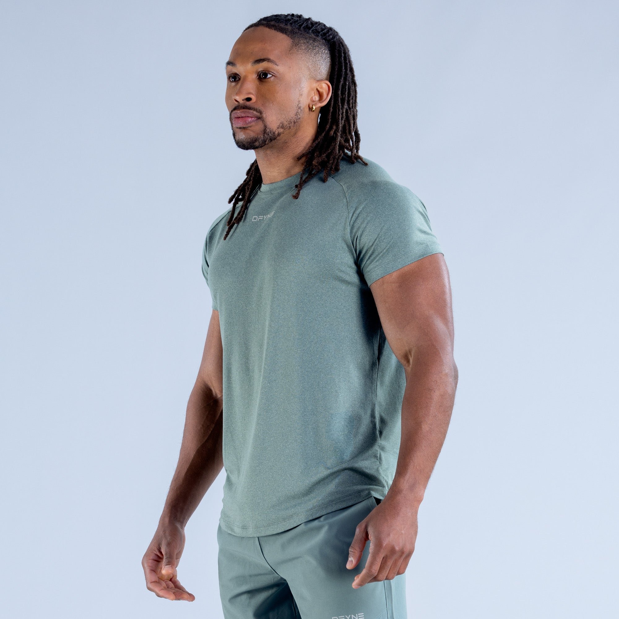 Pánské Tričko DFYNE Stealth Training Olivy Zelené | AXNJOW370