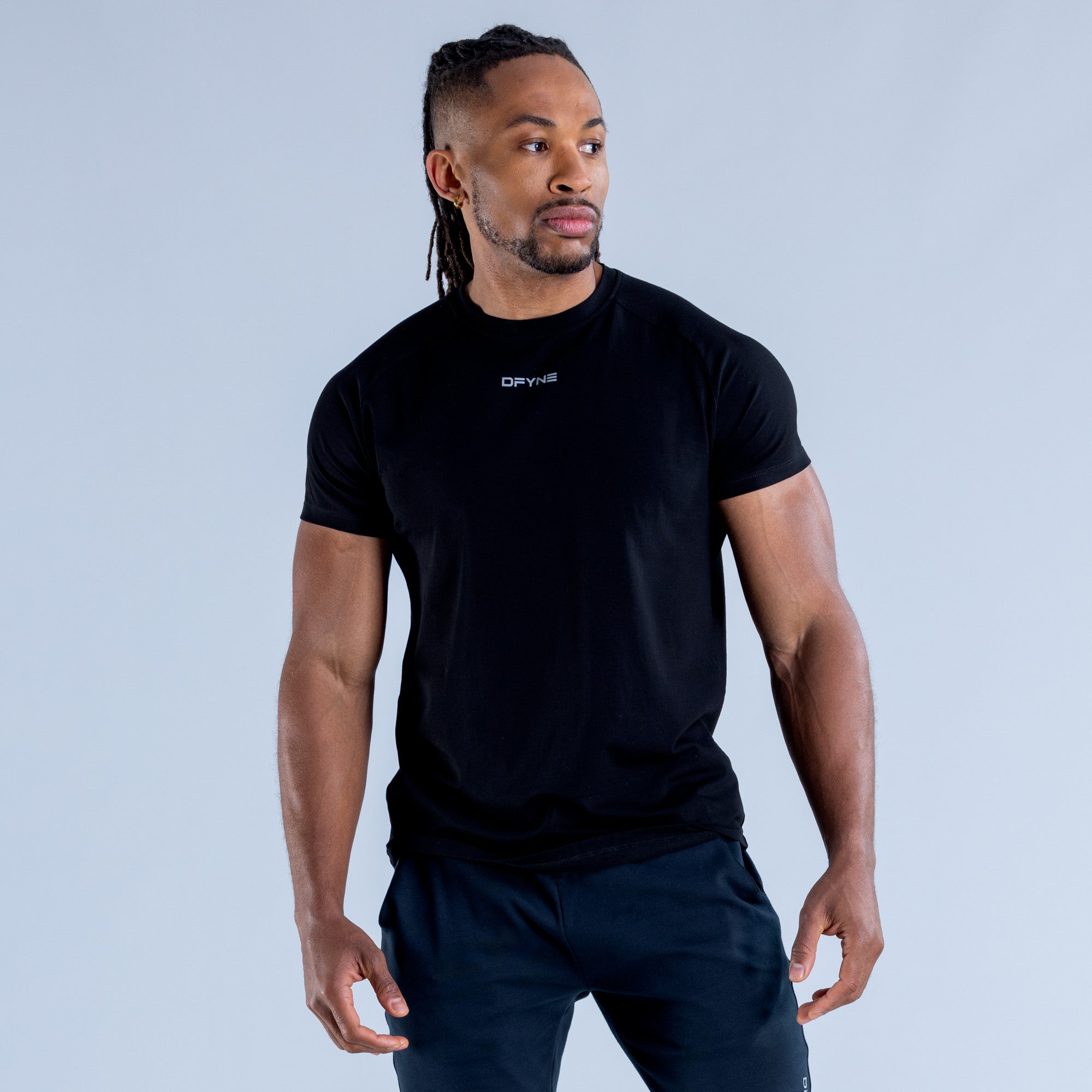 Pánské Tričko DFYNE Stealth Černé | IYLAEB547
